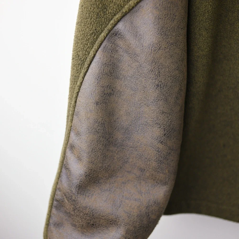 Kuhl Alpenwurx Jacket Mens XL Olive Green Fleece Full Zip Sherpa Collar Gorpcore